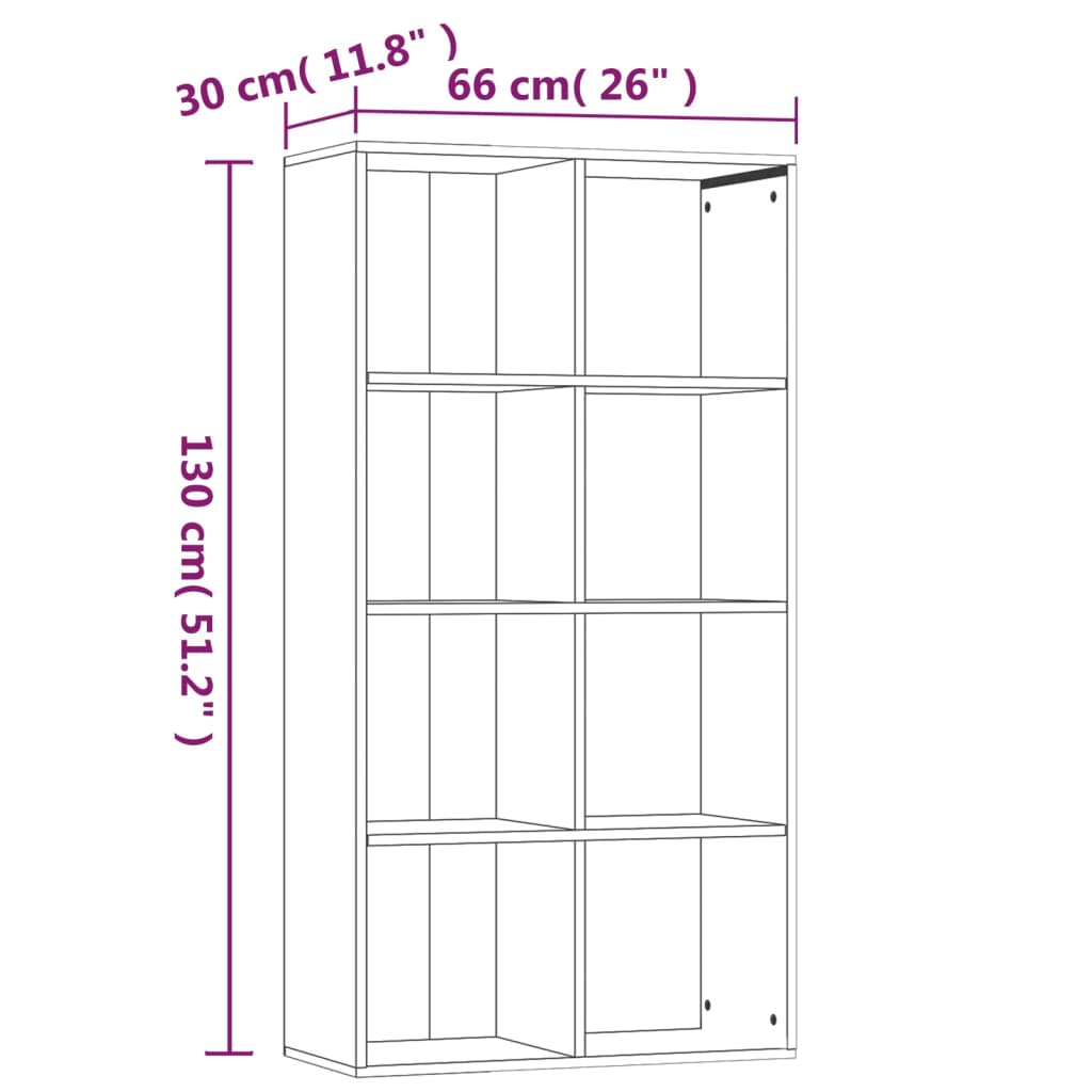 Libreria/Credenza Rovere Fumo 66x30x130 cm in Legno Multistrato - homemem39