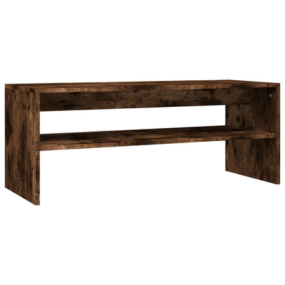 Tavolino da Salotto Rovere Fumo 100x40x40 cm Legno Multistrato - homemem39