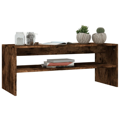 Tavolino da Salotto Rovere Fumo 100x40x40 cm Legno Multistrato - homemem39