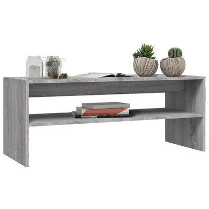 Tavolino da Salotto Grigio Sonoma 100x40x40cm Legno Multistrato - homemem39