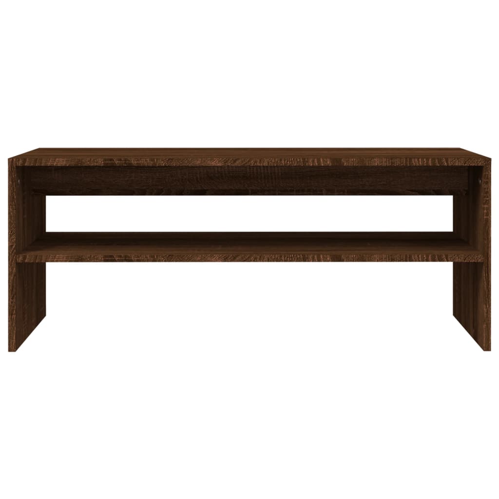 Tavolino Salotto Rovere Marrone 100x40x40 cm Legno Multistrato - homemem39