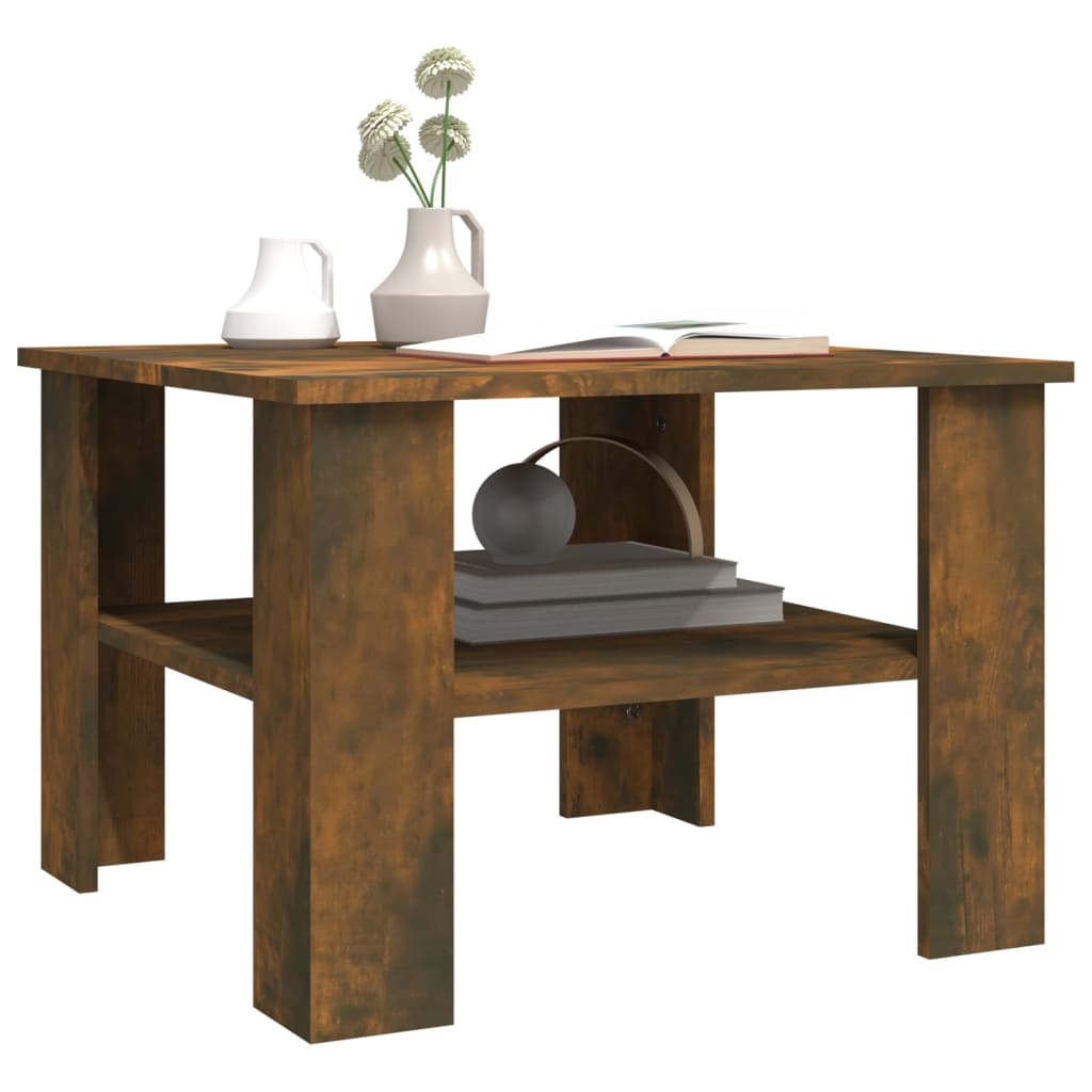 Tavolino da Salotto Rovere Fumo 60x60x42 cm Legno Multistrato - homemem39