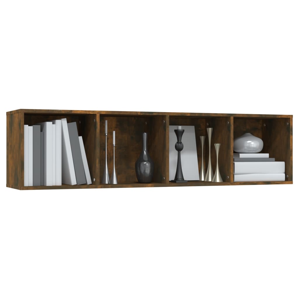 Libreria/Mobile TV Rovere Fumo 143x30x36 cm Legno Multistrato - homemem39