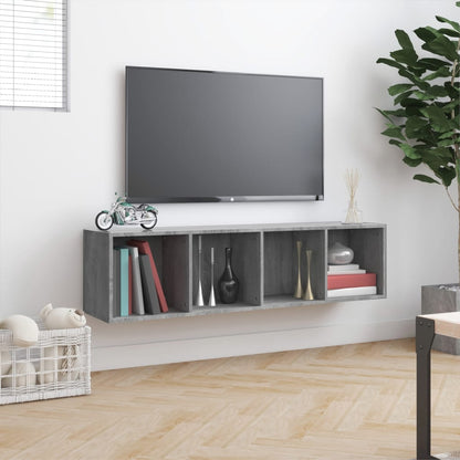 Libreria/Mobile TV Grigio Sonoma 143x30x36 cm Legno Multistrato - homemem39