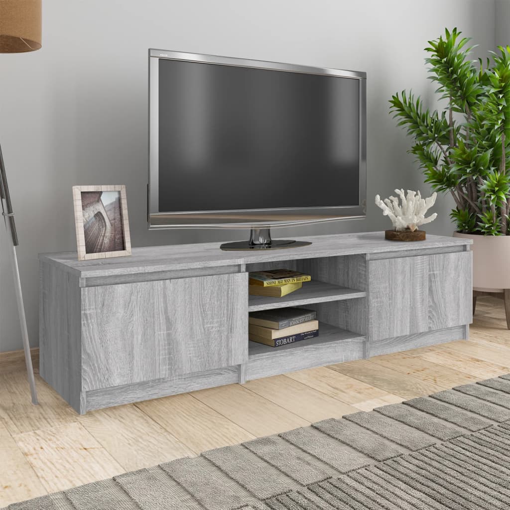 Mobile TV Grigio Sonoma 140x40x35,5 cm in Legno Multistrato - homemem39