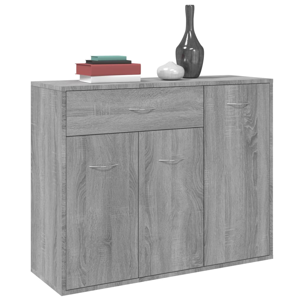 Credenza Grigio Sonoma 88x30x70 cm in Legno Ingegnerizzato - homemem39