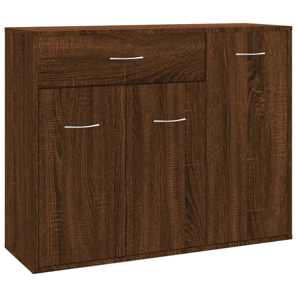 Credenza Rovere Marrone 88x30x70 cm in Legno Multistrato - homemem39