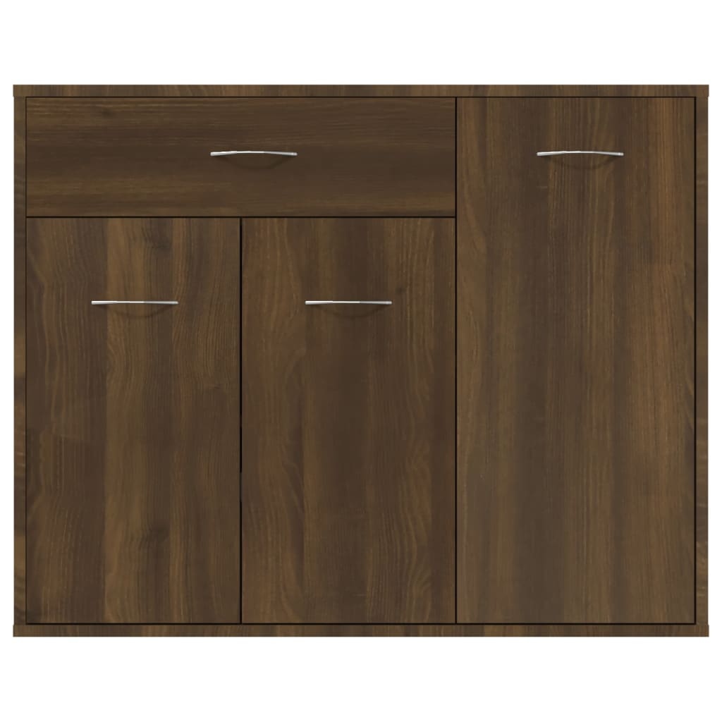 Credenza Rovere Marrone 88x30x70 cm in Legno Multistrato - homemem39