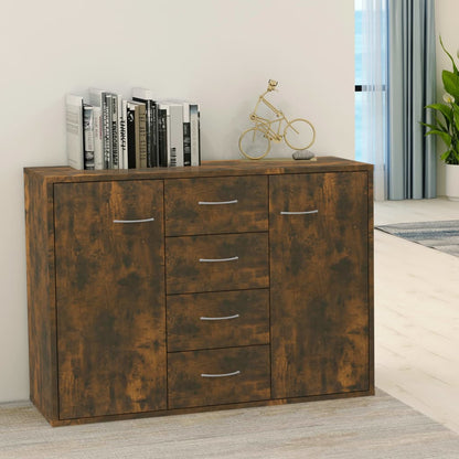 Credenza Rovere Fumo 88x30x65 cm in Legno Multistrato - homemem39