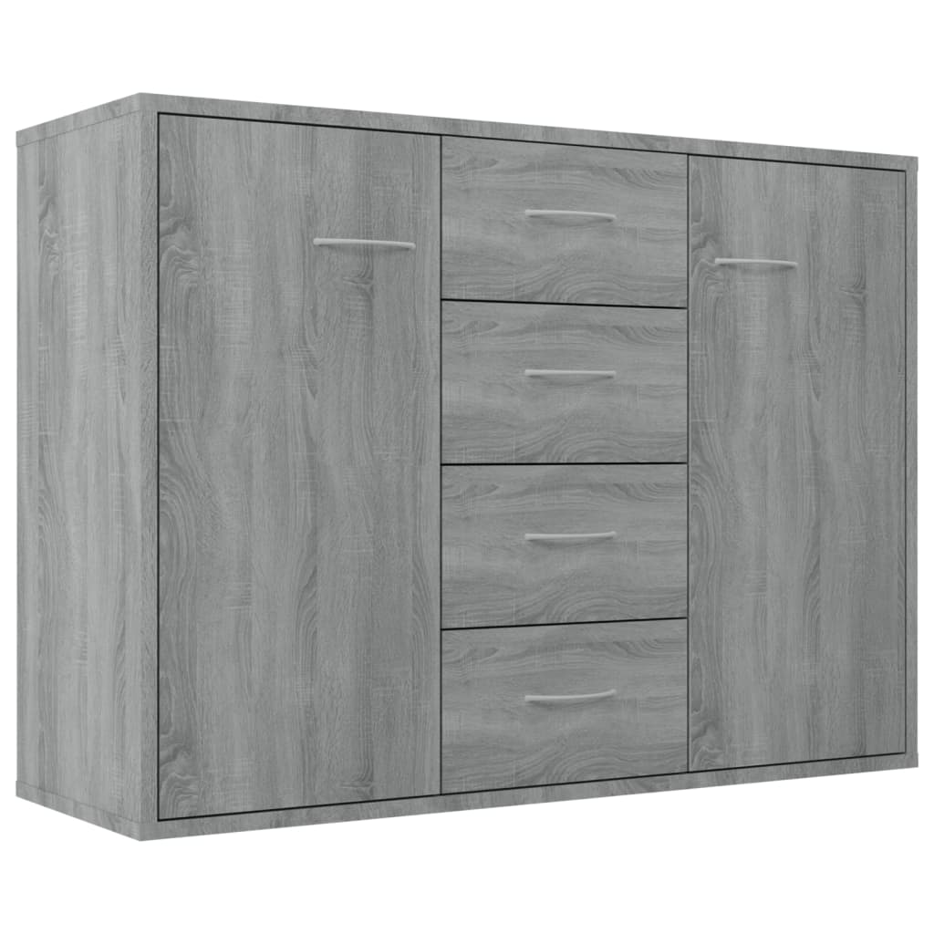 Credenza Grigio Sonoma 88x30x65 cm in Legno Multistrato - homemem39