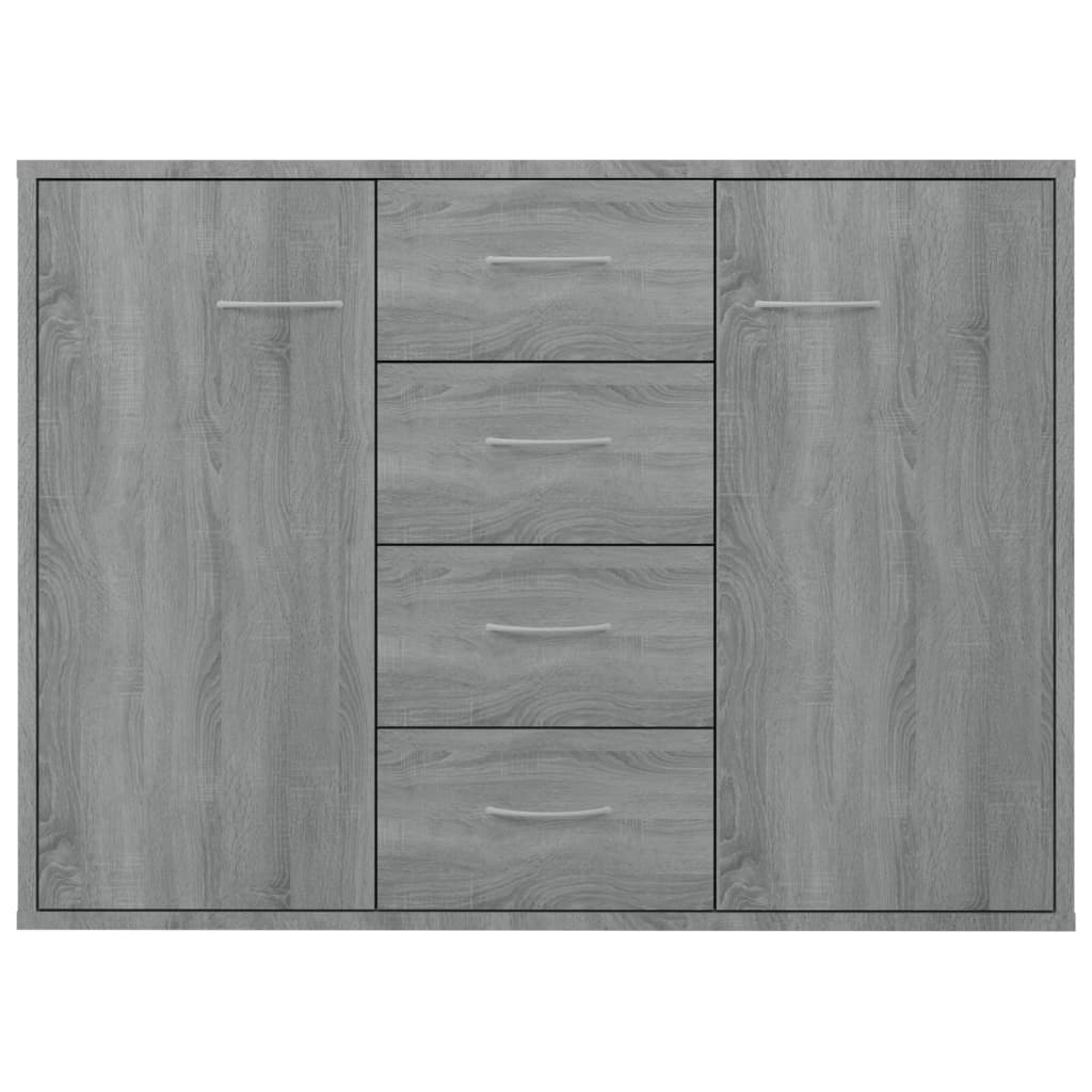 Credenza Grigio Sonoma 88x30x65 cm in Legno Multistrato - homemem39