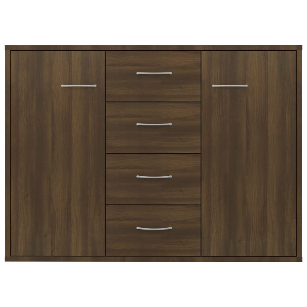 Credenza Rovere Marrone 88x30x65 cm in Legno Multistrato - homemem39