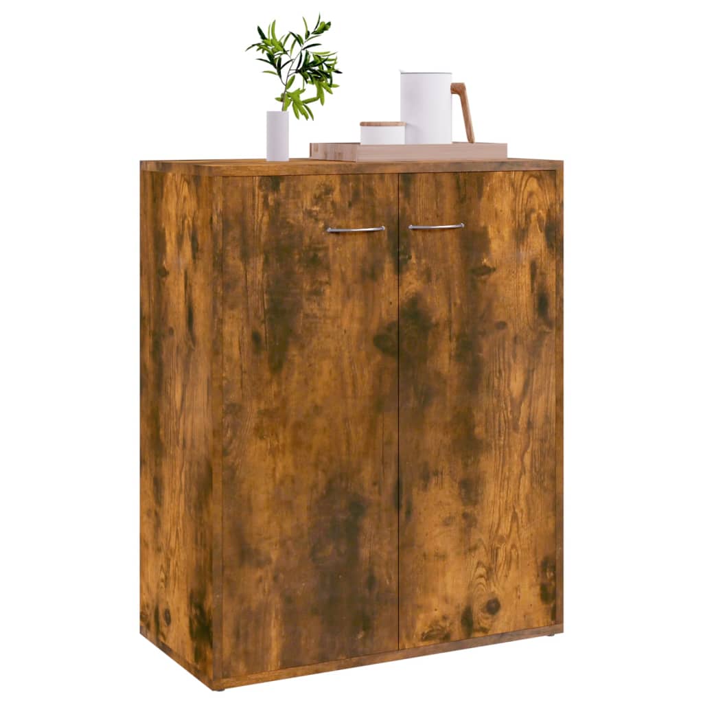 Credenza Rovere Fumo 60x30x75 cm in Legno Multistrato - homemem39