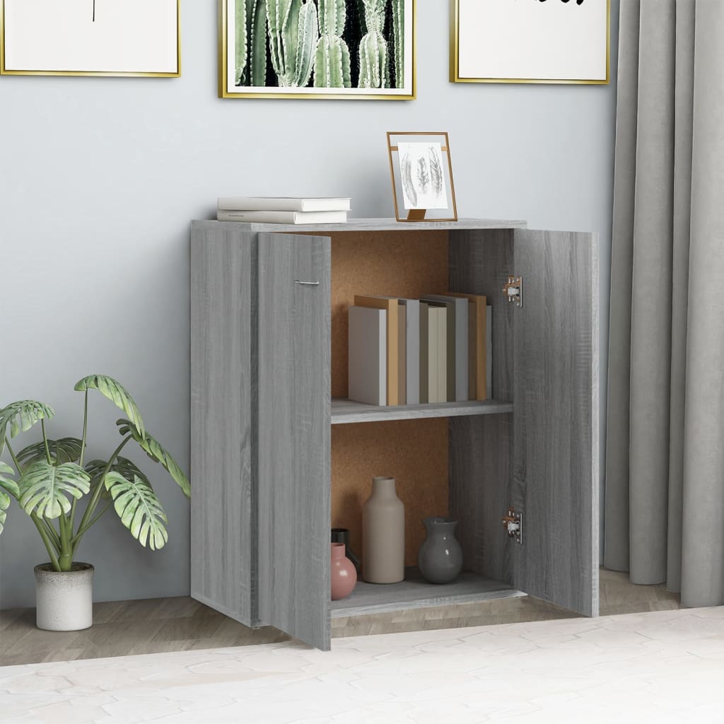 Credenza Grigio Sonoma 60x30x75 cm in Legno Multistrato - homemem39