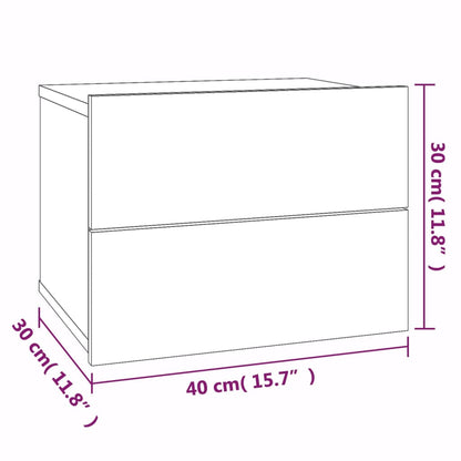 Comodini Grigio Sonoma 2 pz 40x30x30 cm in Legno Multistrato - homemem39