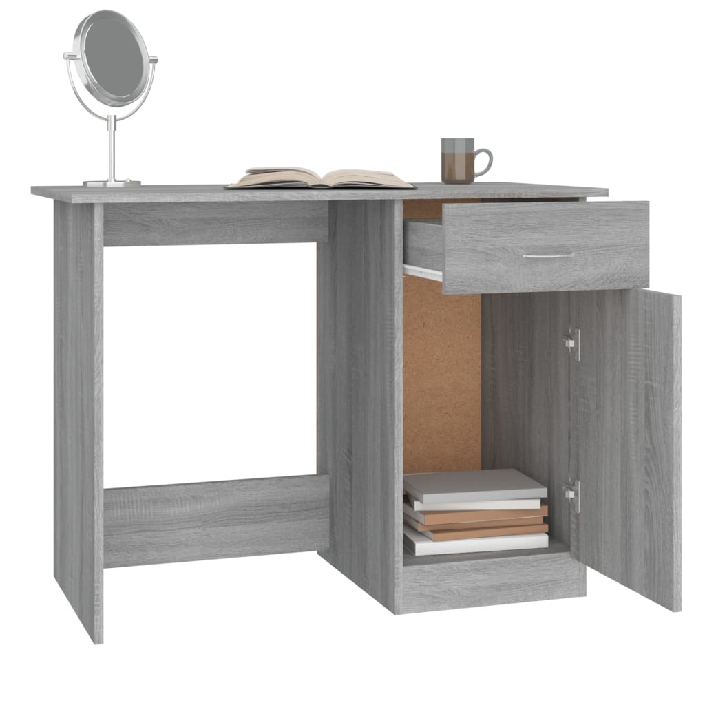 Scrivania Grigio Sonoma 100x50x76 cm in Legno Multistrato - homemem39