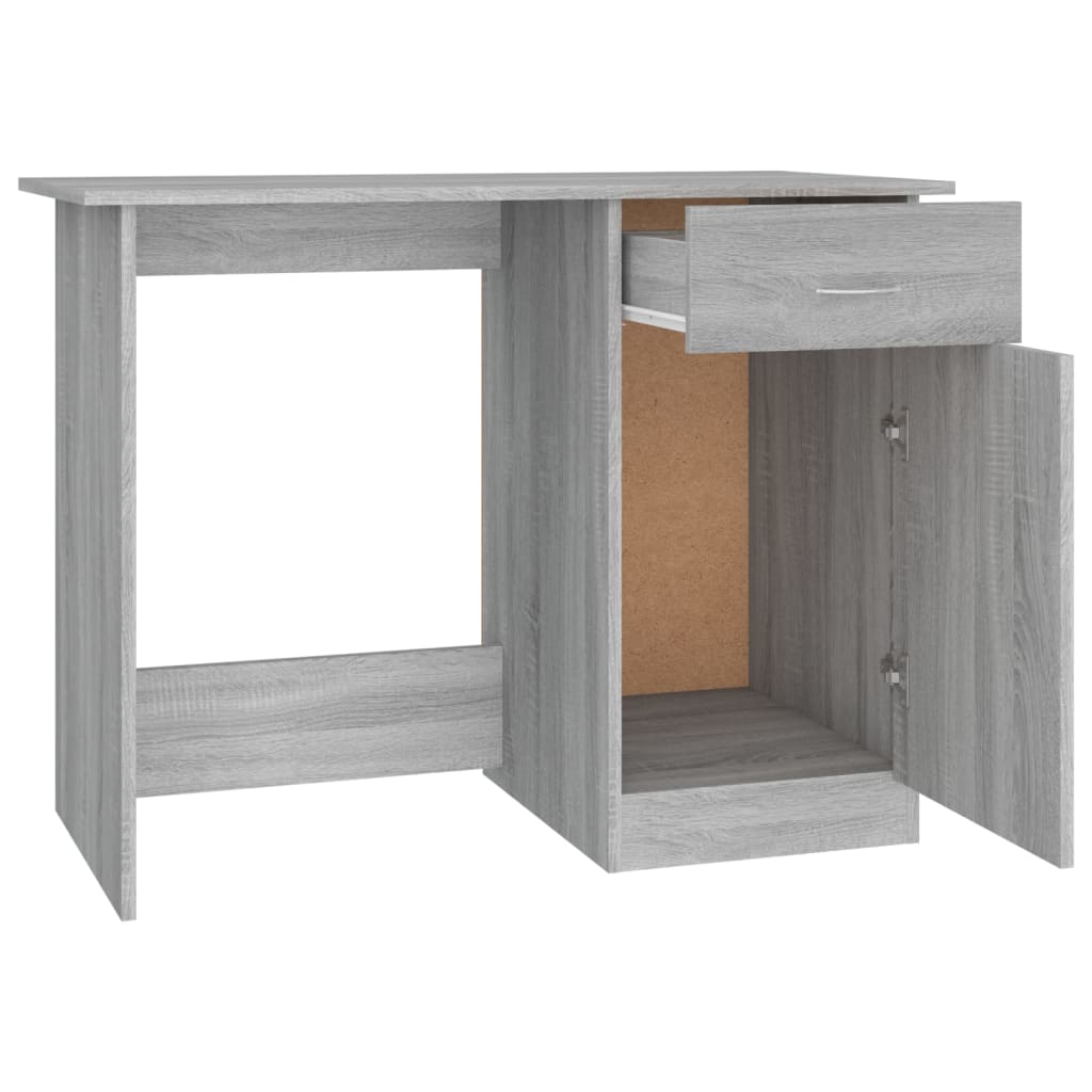 Scrivania Grigio Sonoma 100x50x76 cm in Legno Multistrato - homemem39