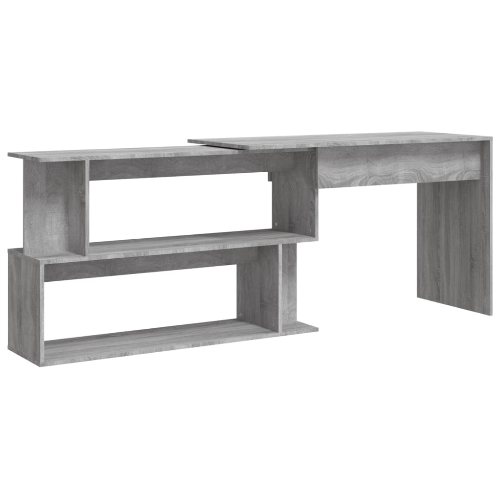 Scrivania Angolare Grigio Sonoma 200x50x76 cm Legno Multistrato - homemem39