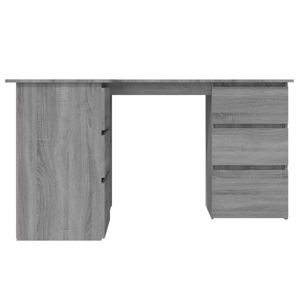 Scrivania Angolo Grigio Sonoma 145x100x76 cm Legno Multistrato - homemem39