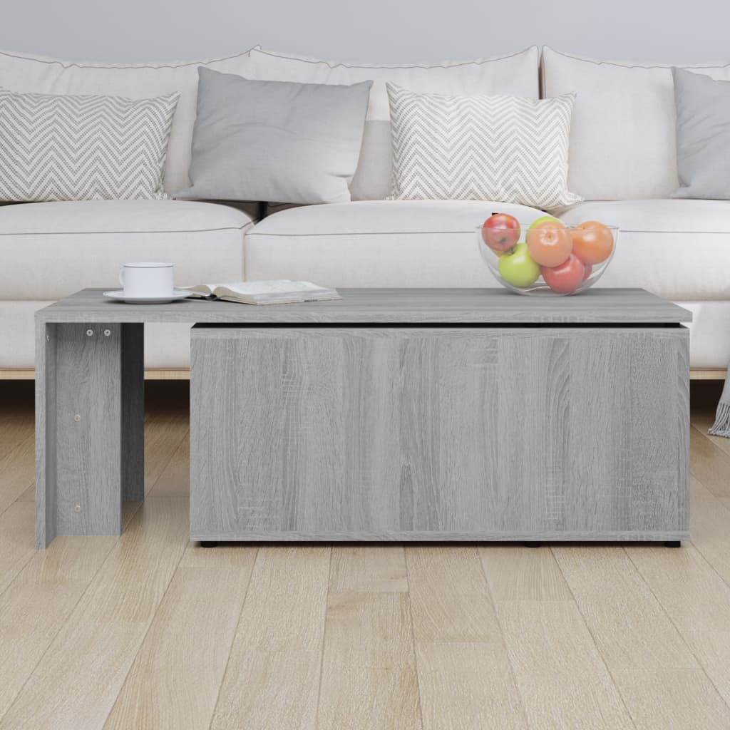 Tavolino da Salotto Grigio Sonoma 150x50x35cm Legno Multistrato - homemem39