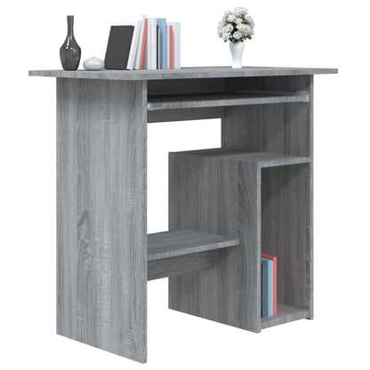 Scrivania Grigio Sonoma 80x45x74 cm in Legno Multistrato - homemem39