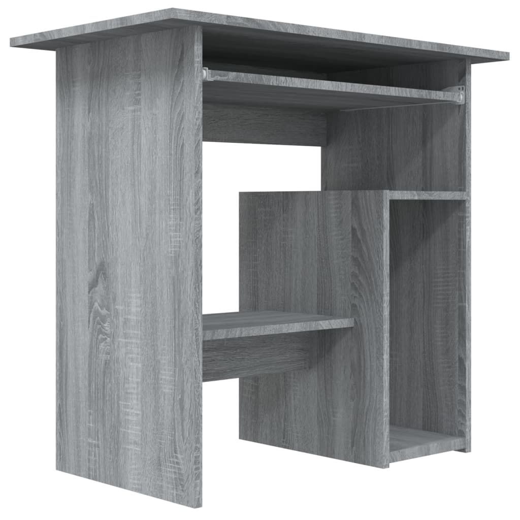 Scrivania Grigio Sonoma 80x45x74 cm in Legno Multistrato - homemem39