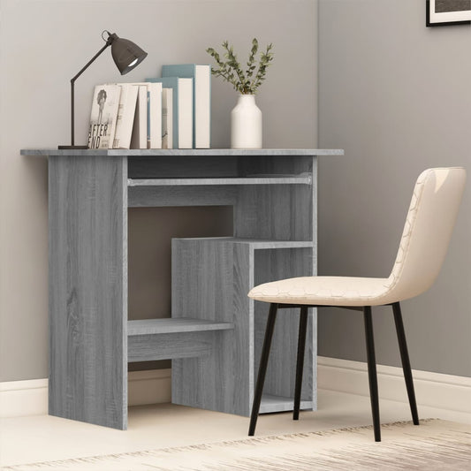 Scrivania Grigio Sonoma 80x45x74 cm in Legno Multistrato - homemem39