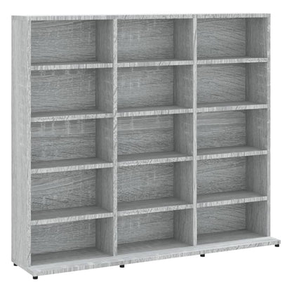 Mobile Porta CD Grigio Sonoma 102x23x89,5 cm Legno Multistrato - homemem39