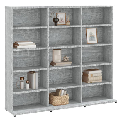 Mobile Porta CD Grigio Sonoma 102x23x89,5 cm Legno Multistrato - homemem39