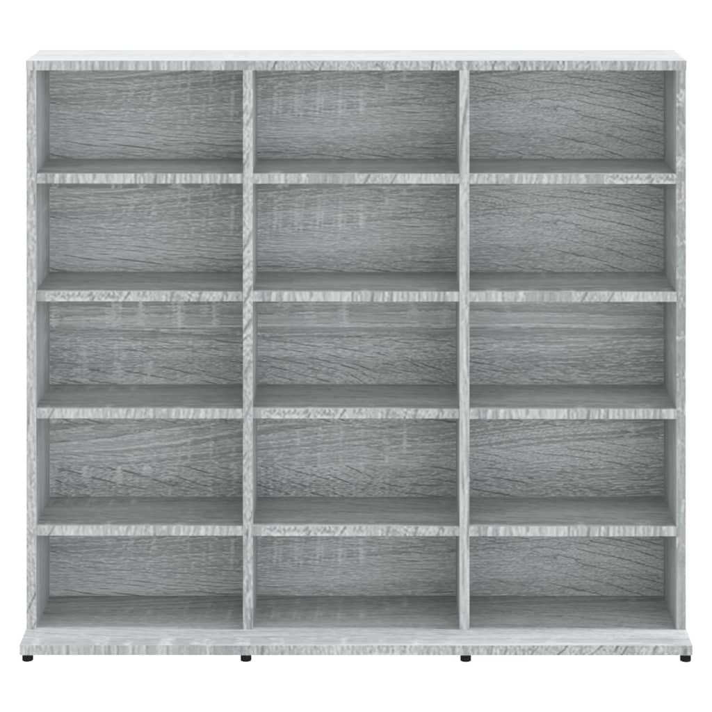 Mobile Porta CD Grigio Sonoma 102x23x89,5 cm Legno Multistrato - homemem39