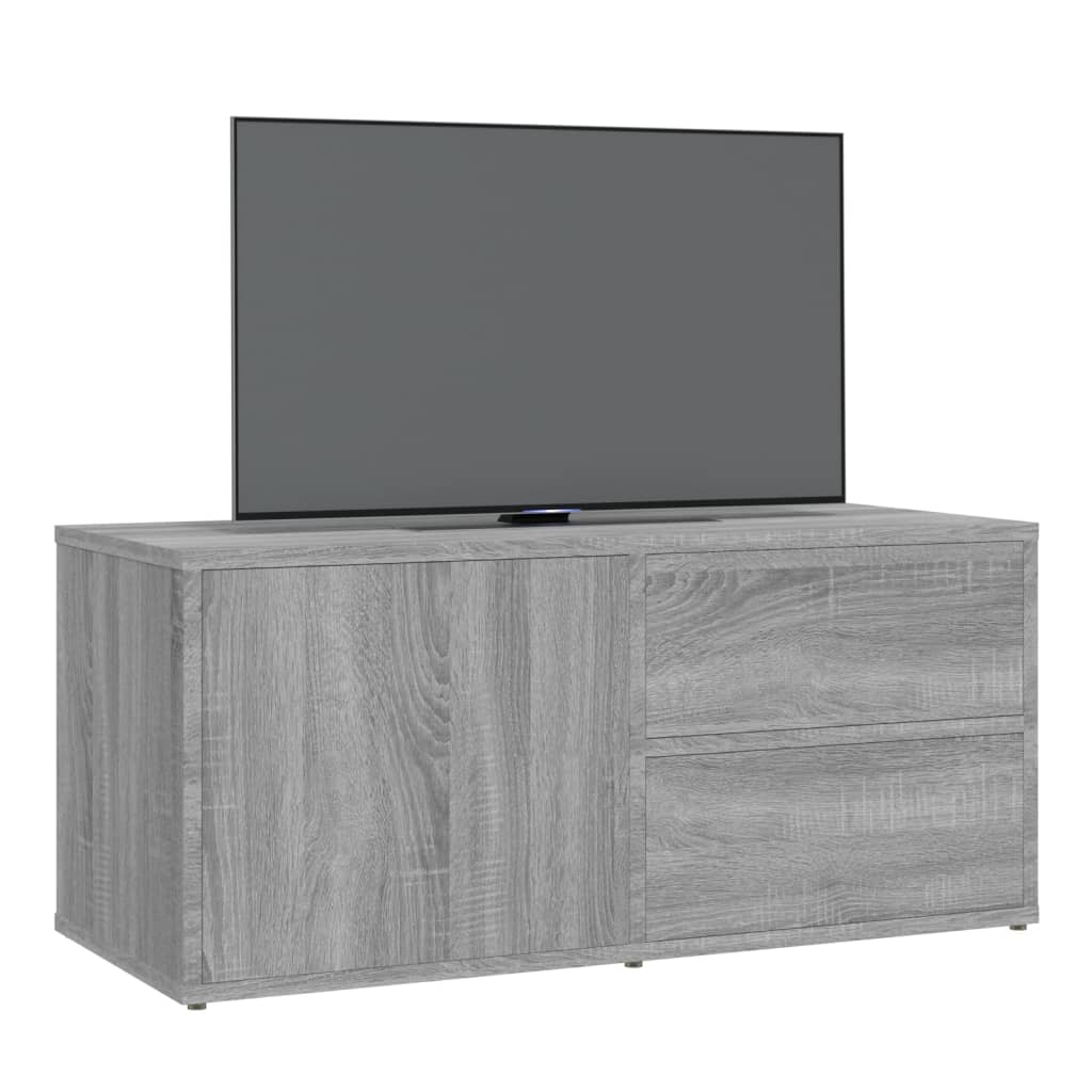 Mobile Porta TV Grigio Sonoma 80x34x36 cm in Legno Multistrato - homemem39