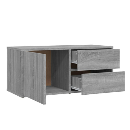 Mobile Porta TV Grigio Sonoma 80x34x36 cm in Legno Multistrato - homemem39