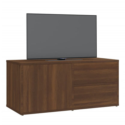 Mobile Porta TV Rovere Marrone 80x34x36 cm in Legno Multistrato - homemem39