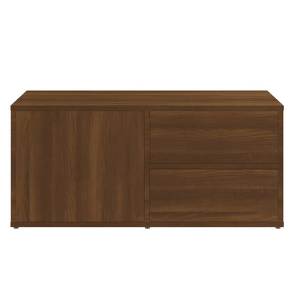 Mobile Porta TV Rovere Marrone 80x34x36 cm in Legno Multistrato - homemem39