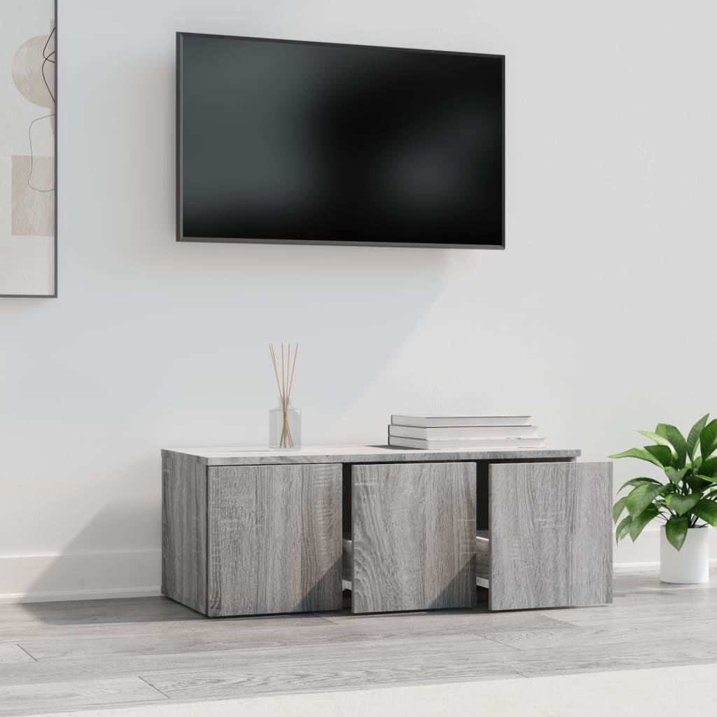 Mobile Porta TV Grigio Sonoma 80x34x30 cm in Legno Multistrato - homemem39