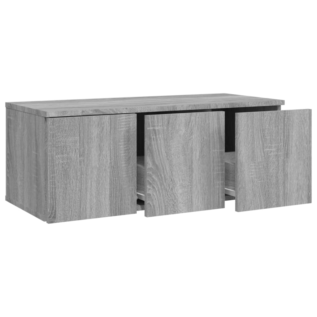 Mobile Porta TV Grigio Sonoma 80x34x30 cm in Legno Multistrato - homemem39