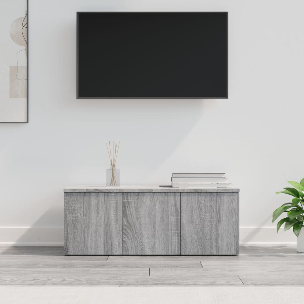 Mobile Porta TV Grigio Sonoma 80x34x30 cm in Legno Multistrato - homemem39