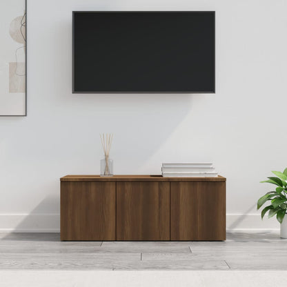 Mobile Porta TV Rovere Marrone 80x34x30 cm in Legno Multistrato - homemem39