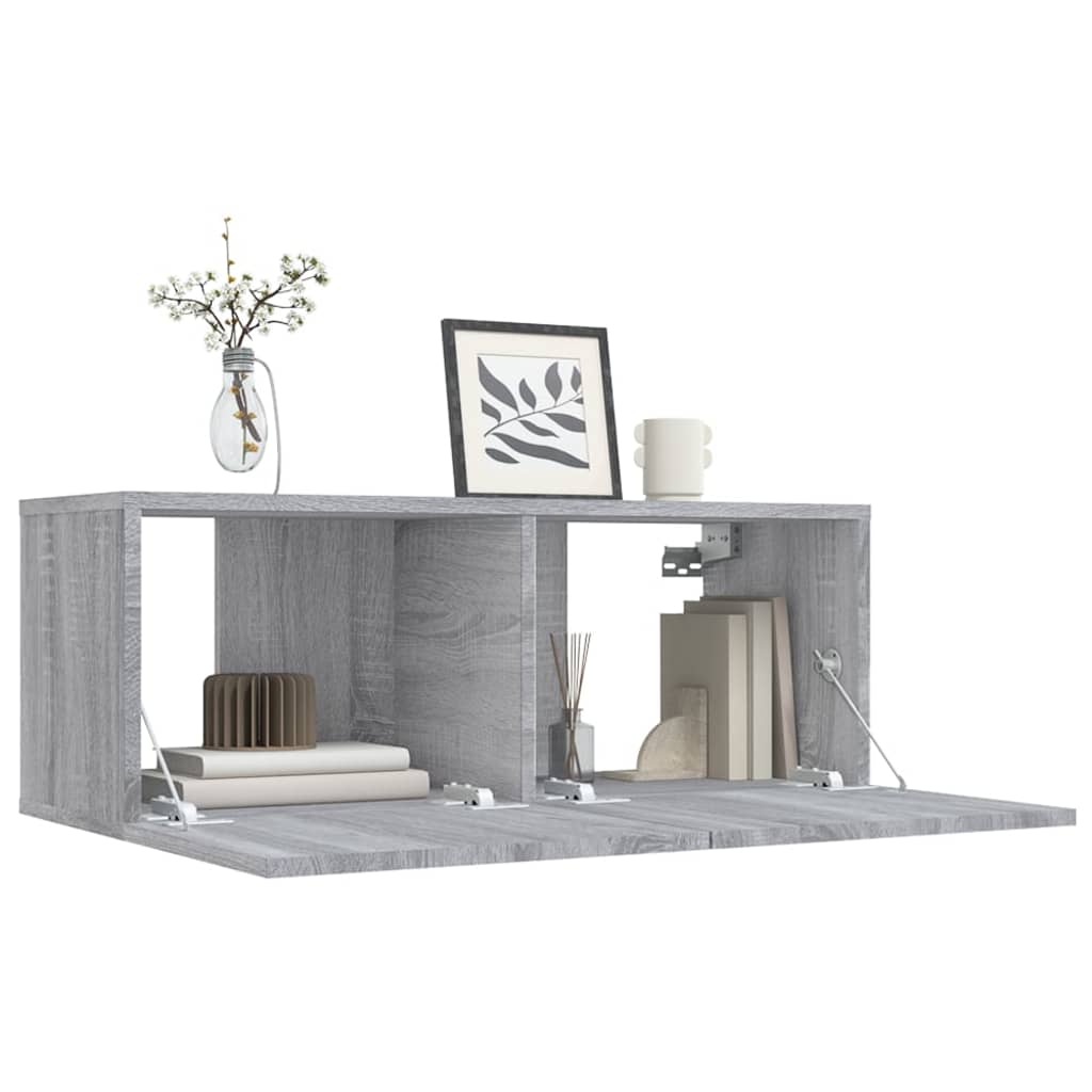 Mobile TV Grigio Sonoma 80x30x30 cm in Legno Multistrato - homemem39