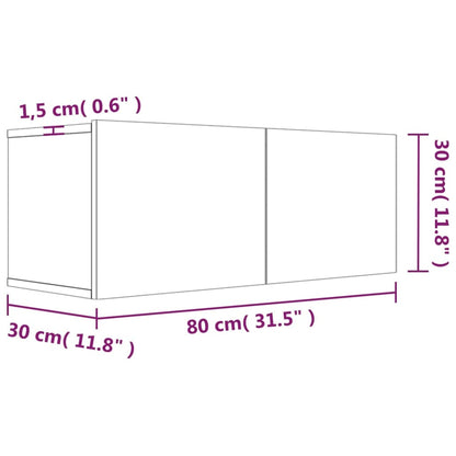 Mobile TV Grigio Sonoma 80x30x30 cm in Legno Multistrato - homemem39