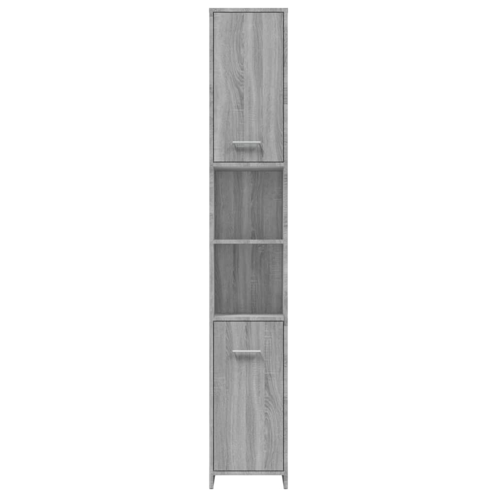 Armadietto Bagno Grigio Sonoma 30x30x183,5 cm Legno Multistrato - homemem39