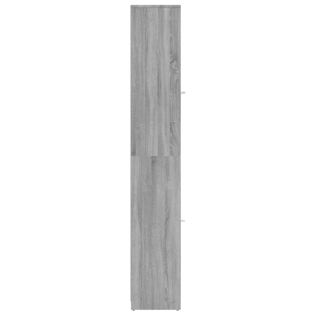 Armadietto Bagno Grigio Sonoma 30x30x183,5 cm Legno Multistrato - homemem39