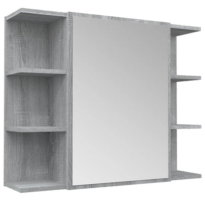 Mobile da Bagno Grigio Sonoma 80x20,5x64cm in Legno Multistrato - homemem39