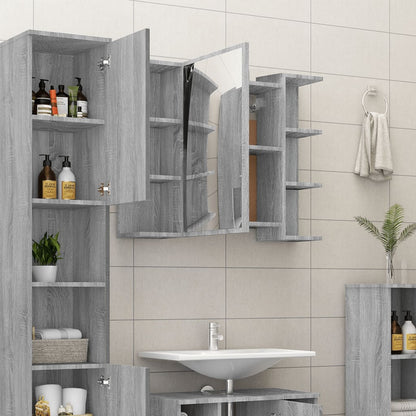 Mobile da Bagno Grigio Sonoma 80x20,5x64cm in Legno Multistrato - homemem39