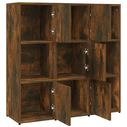 Libreria Rovere Fumo 90x30x90 cm in Legno Multistrato - homemem39