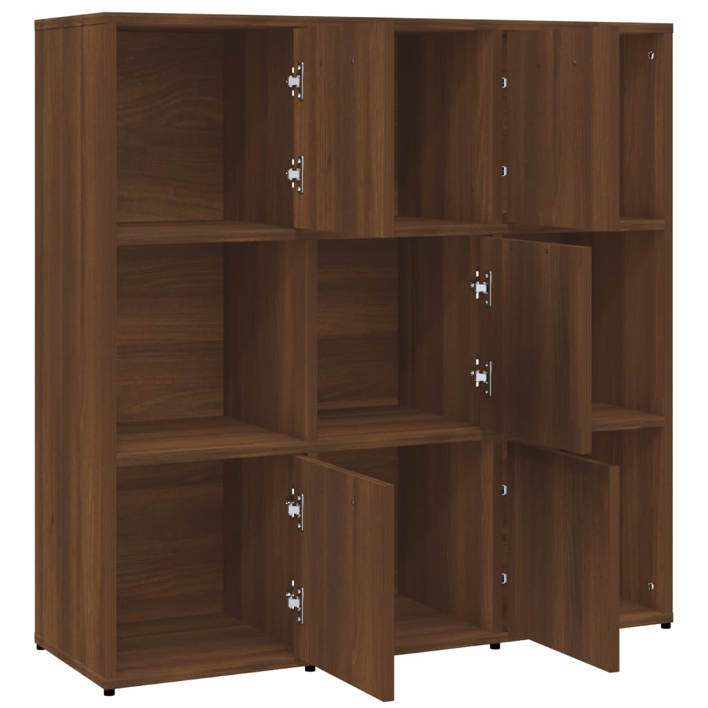 Libreria Rovere Marrone 90x30x90 cm in Legno Multistrato - homemem39