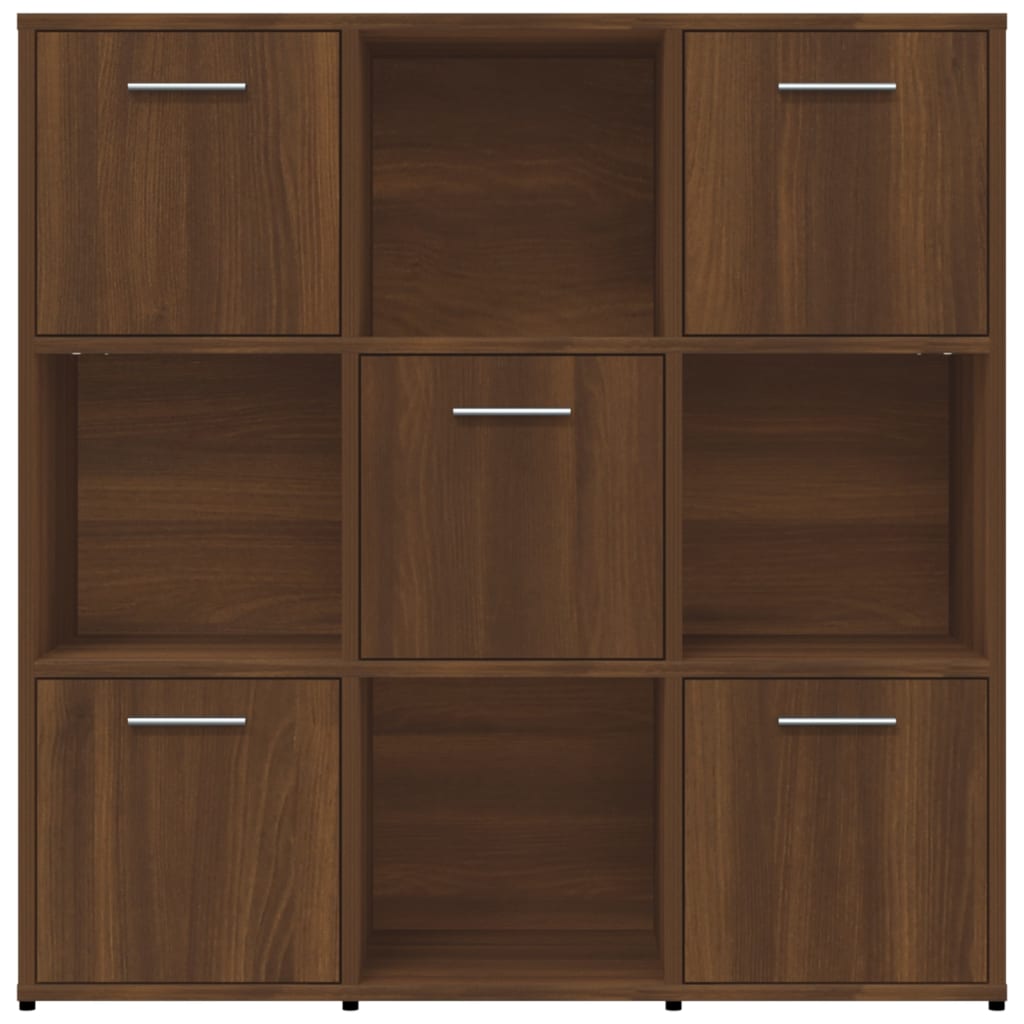 Libreria Rovere Marrone 90x30x90 cm in Legno Multistrato - homemem39