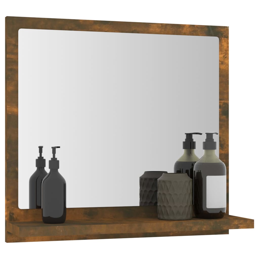 Specchio da Bagno Rovere Fumo 40x10,5x37cm in Legno Multistrato - homemem39