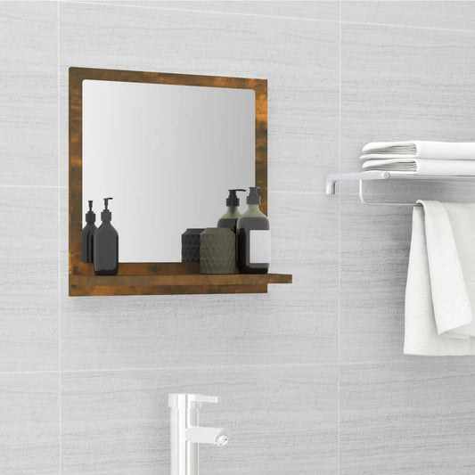 Specchio da Bagno Rovere Fumo 40x10,5x37cm in Legno Multistrato - homemem39