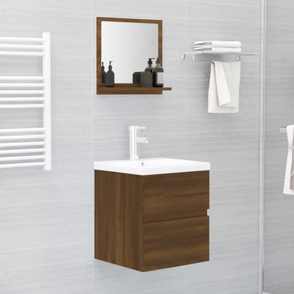 Specchio da Bagno Rovere Marrone 40x10,5x37cm Legno Multistrato - homemem39